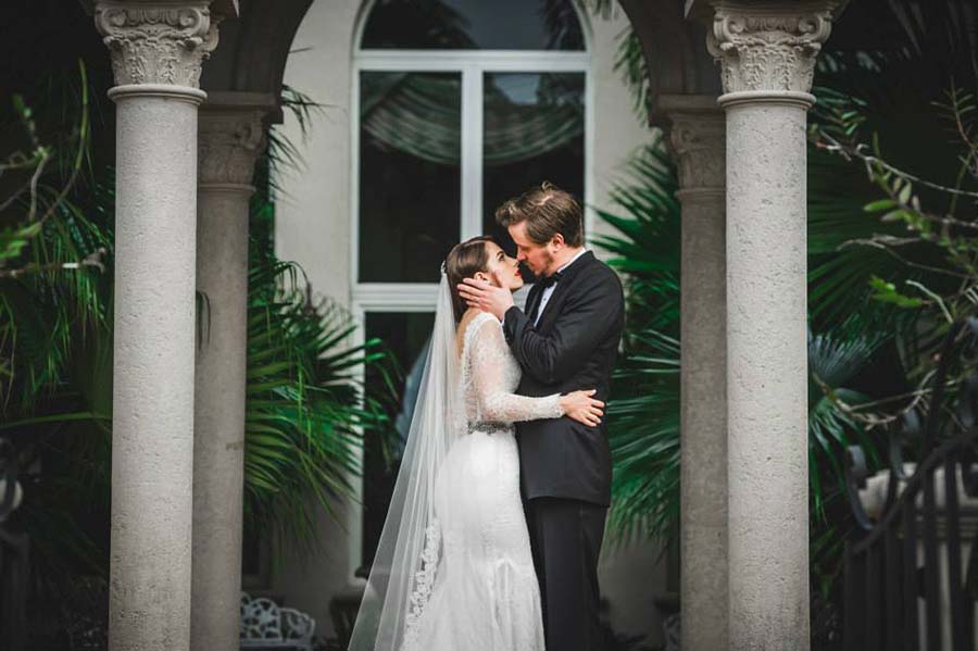 groom and bride posing for photo