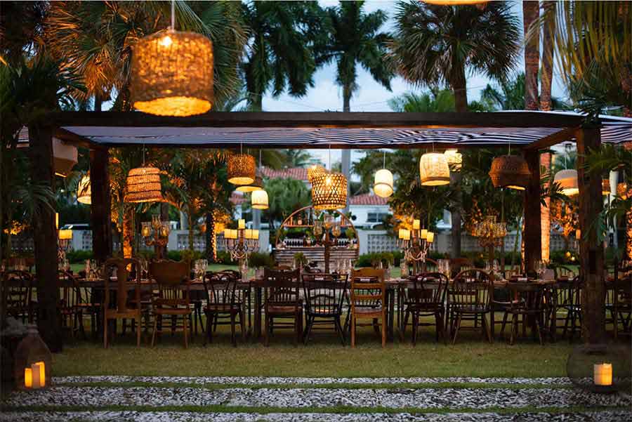 dining table lawn open area