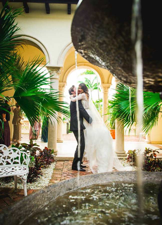 groom and bride posing for photo