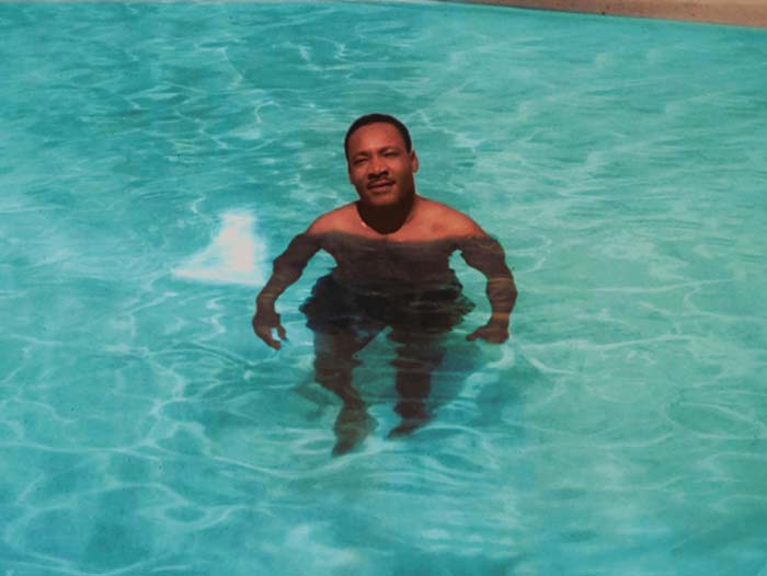 man swimming